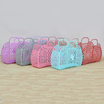 Saco de praia para crianças Cesto de presente reutilizável de fechamento aberto Saco de plástico para meninas e mais