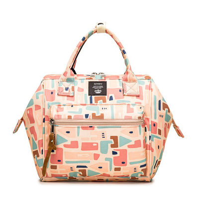 Imprimir padrão Nylon Pássaro leve para viagens ao ar livre Mochila de fraldas
