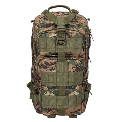 Mochila tática de nylon de 30L com bolso de fecho interior e cinto de ombro arqueado