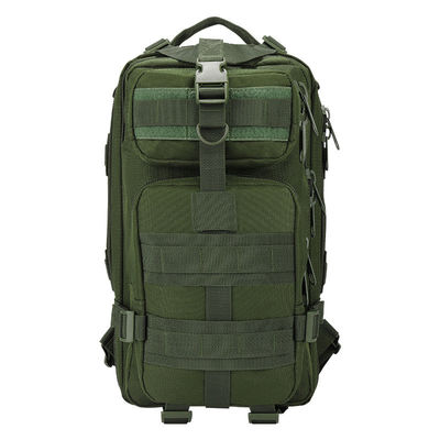 Mochila tática de nylon de 30L com bolso de fecho interior e cinto de ombro arqueado