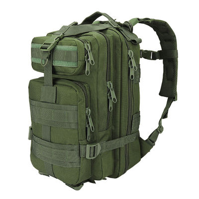 Mochila tática de nylon de 30L com bolso de fecho interior e cinto de ombro arqueado