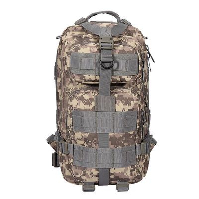 Mochila tática de nylon de 30L com bolso de fecho interior e cinto de ombro arqueado