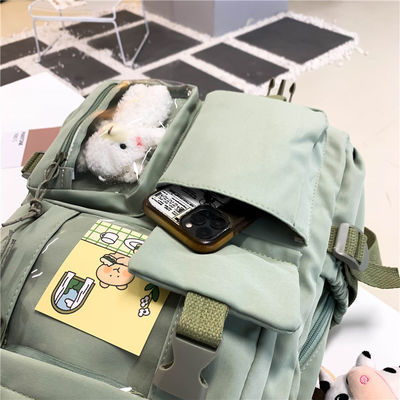 Mochila de vento de tecido de Oxford para estudantes do ensino fundamental e do ensino secundário com compartimento interior
