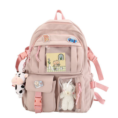 Mochila de vento de tecido de Oxford para estudantes do ensino fundamental e do ensino secundário com compartimento interior