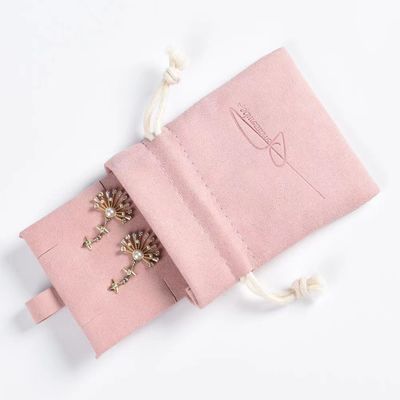 Logotipo personalizado Pedaços de dados pequenos Pulseiras de braceletes Colares de veludo Embalagem de pó Bolsa de presente
