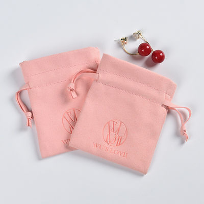 Logotipo personalizado Pedaços de dados pequenos Pulseiras de braceletes Colares de veludo Embalagem de pó Bolsa de presente