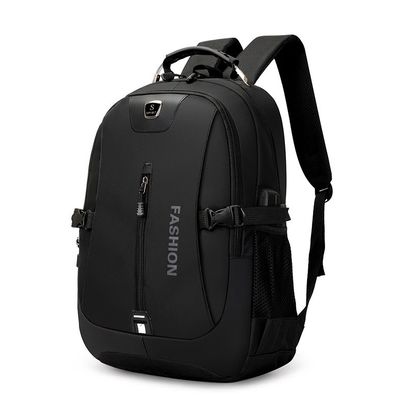 Material principal Oxford Custom Logo USB Mochila escolar para esportes casuais e laptop