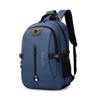 Material principal Oxford Custom Logo USB Mochila escolar para esportes casuais e laptop