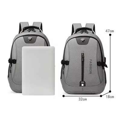 Material principal Oxford Custom Logo USB Mochila escolar para esportes casuais e laptop