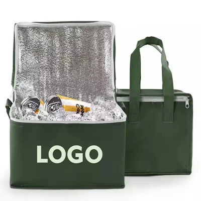 Logotipo personalizado Soft-loop Cooler Bag para Isolado Green Grocery Picnic cerveja e muito mais