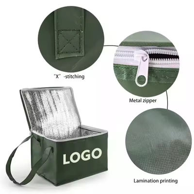 Logotipo personalizado Soft-loop Cooler Bag para Isolado Green Grocery Picnic cerveja e muito mais