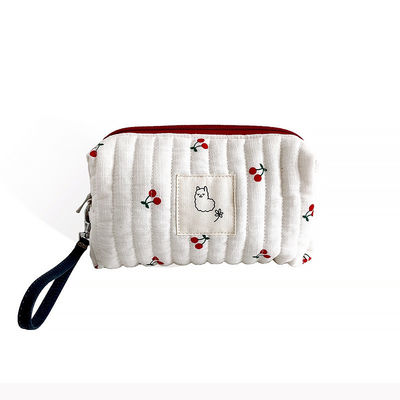 Cores personalizadas Moda estilo de viagem maquiagem saco de algodão lona saco de higiene