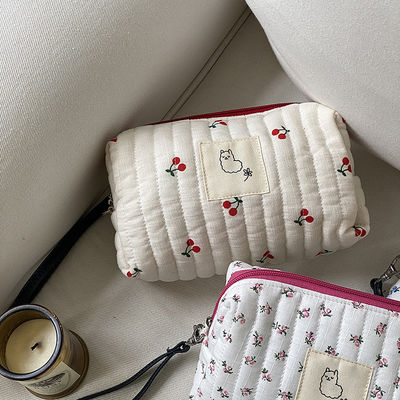 Cores personalizadas Moda estilo de viagem maquiagem saco de algodão lona saco de higiene