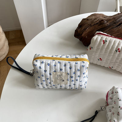 Cores personalizadas Moda estilo de viagem maquiagem saco de algodão lona saco de higiene