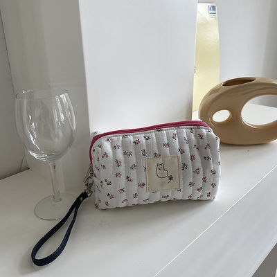Cores personalizadas Moda estilo de viagem maquiagem saco de algodão lona saco de higiene