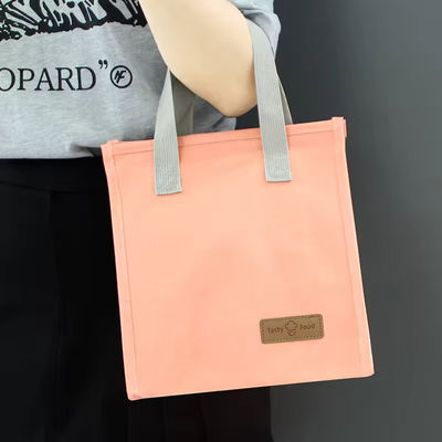 Bolsa de compras de poliéster Cooler do almoço Tote térmico para isolamento simples e de moda