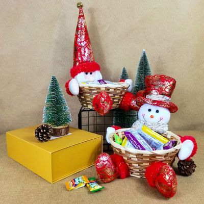 Aceitável OEM/ODM Decoração personalizada de escritório de Natal Carrinho de doces para presente para casa