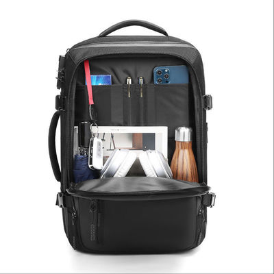 Mochila de negócios de revestimento de poliéster com grande capacidade e material oxford impermeável