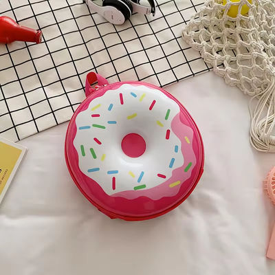 Novidade Saco de livros fofinho 2024 Mochila de desenhos animados Donuts Saco escolar de borracha para a vida diária