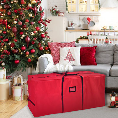 Cores personalizadas Saco de armazenamento de árvore de Natal resistente à poeira durável 600d Oxford