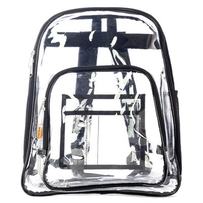 Bolsa de mochila escolar PVC transparente de trabalho pesado personalizada para bolsa escolar transparente