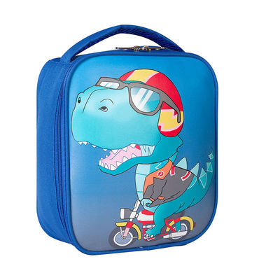 Curiosidade personalizada de desenhos animados Dinossauro Espaço Isolado Crianças Bolsa de almoço com isolamento