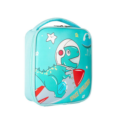 Curiosidade personalizada de desenhos animados Dinossauro Espaço Isolado Crianças Bolsa de almoço com isolamento