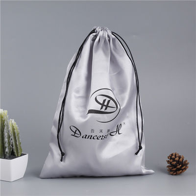 Saco de cordas de cetim com logotipo personalizado para armazenamento de peruca de cabelo e embalagem de presente de seda grande