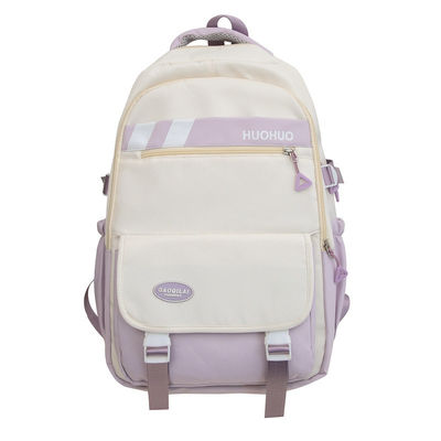 Saco de mochila de escola de pequeno porte rosa de grande capacidade para crianças em padrão de letras