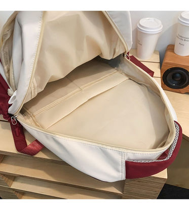 Saco de mochila de escola de pequeno porte rosa de grande capacidade para crianças em padrão de letras