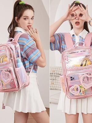 Material de revestimento de poliéster Moda Sacos de viagem ao ar livre para estudantes do ensino médio