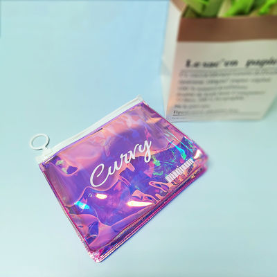 Bolsa de fecho de PVC TPU Holográfico personalizado para mulheres Maquiagem Bolsa Cosmética Design
