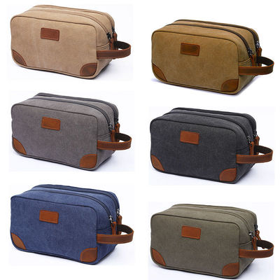 Saco de roupa de banho de lona para homens barba personalizada limpeza Barbear Dopp Kit Cosméticos Viagens
