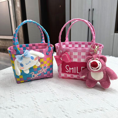 Cachinhos de colourizados para crianças Mini-compras Armazenamento Cesto de brinquedos Posibilidade de embalagem Bolsa personalizada