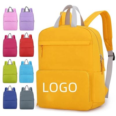 Mochila de impressão de logotipo personalizado para bolsas escolares de crianças leve e dobrável