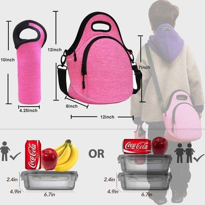 12.6x6.3x12.6 polegadas Caixa de almoço térmico isolado Tote Saco para estudantes escola Neoprene
