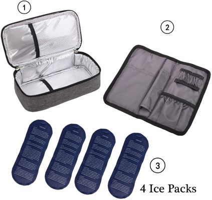 Saco de viagem de resfriador de insulina com revestimento de isolamento Mantenha seus medicamentos frios e organizados