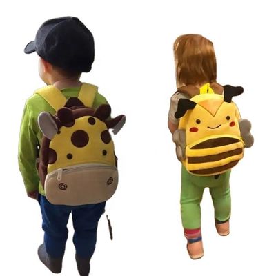 Cartoon 3D personalizado Mochilas de peluche para crianças