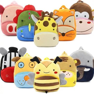 Cartoon 3D personalizado Mochilas de peluche para crianças