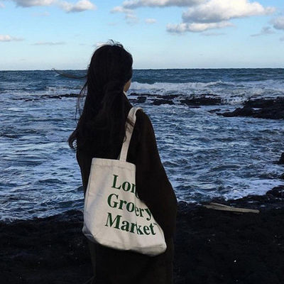 Fabricantes de sacos de algodão Logotipo personalizado para sacos reutilizáveis de lona