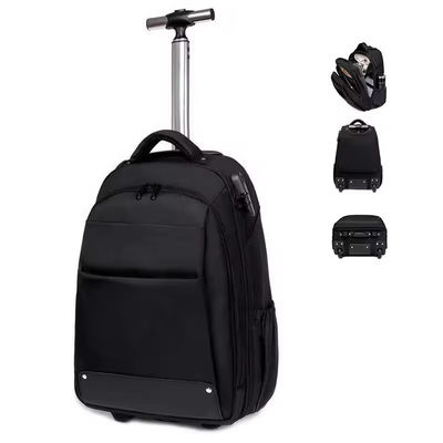 Logotipo personalizado Mochila de caminhão de viagem para homens com rodas e proteção anti-roubo