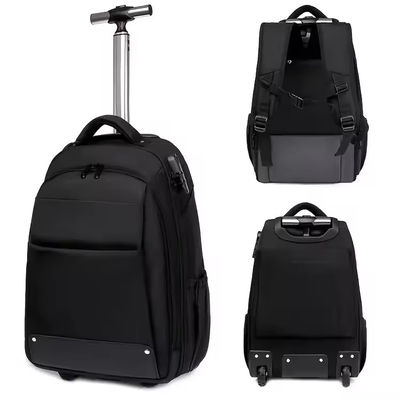Logotipo personalizado Mochila de caminhão de viagem para homens com rodas e proteção anti-roubo