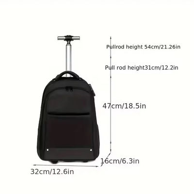 Logotipo personalizado Mochila de caminhão de viagem para homens com rodas e proteção anti-roubo
