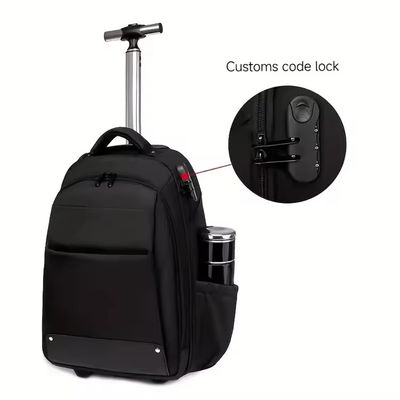Logotipo personalizado Mochila de caminhão de viagem para homens com rodas e proteção anti-roubo