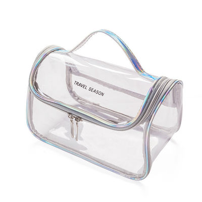 Saco conveniente para cosméticos impermeável transparente transparente bolsa de maquiagem de viagem