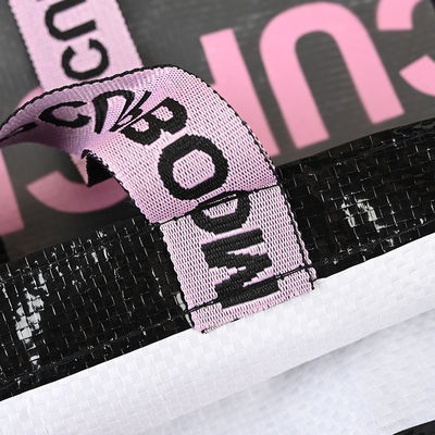 Saco de compras de tecido Pe Pp com logotipo e laminação personalizados