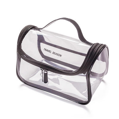 Saco conveniente para cosméticos impermeável transparente transparente bolsa de maquiagem de viagem