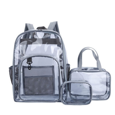 Mochila de PVC de cores claras para atividades escolares ao ar livre