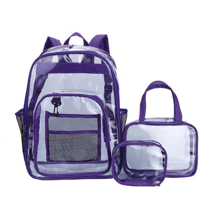 Mochila de PVC de cores claras para atividades escolares ao ar livre