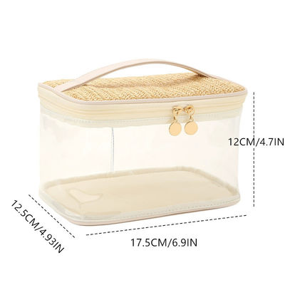 2024 Saco de higiene de viagem portátil de PVC de grande capacidade Saco de armazenamento cosmético para moda